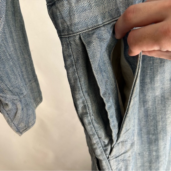 HOST PICK 1960 Railroad Stripe Denim coveralls mechanic workwear jumpsuit 42L - Picture 9 of 16